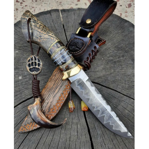 КІГОТЬ ВЕДВЕДЯ ніж ручної роботи майстра Павла Гончаренка, купити замовити в Україні, сталь REX121, 68 HRC. Photo 3